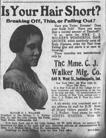 Madam C.J. Walker, Hair Weaves