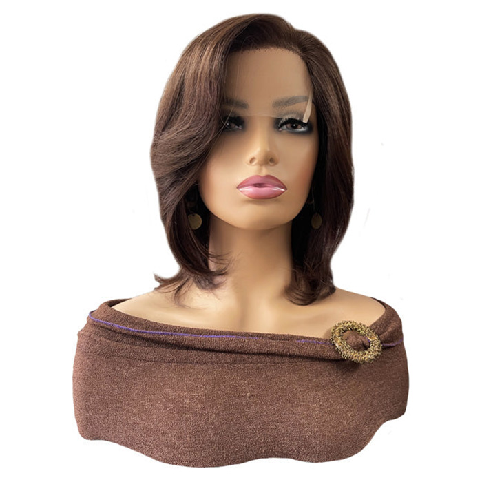 Mannequin Head With Brunette Wig Stock Photo - Download Image Now